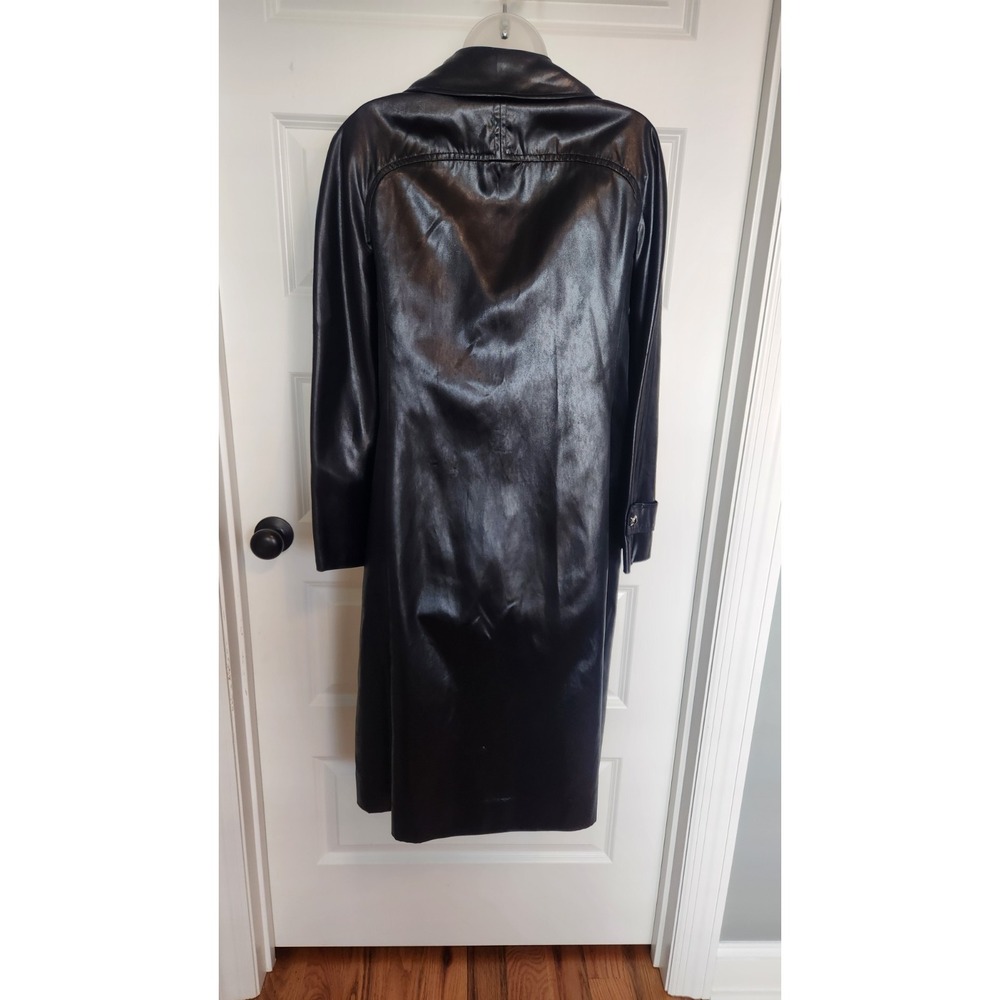60s 70s Vintage Count Romi Black Trench Coat All Weather Traveler Size 8 Medium - Picture 9 of 16